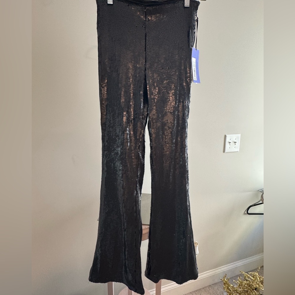 Target Black Sequin Flare Pants